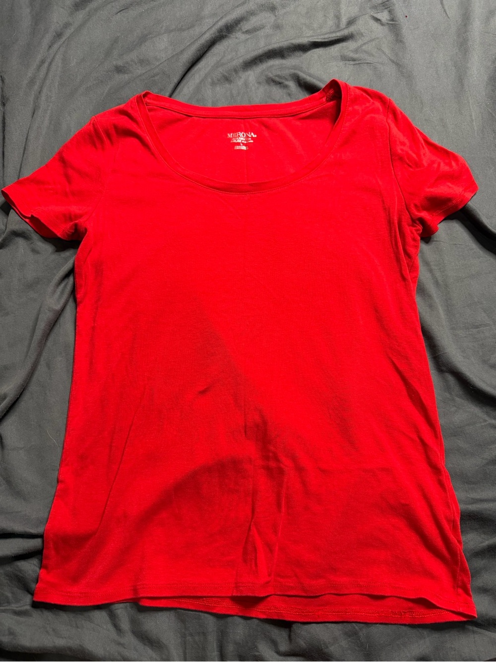 Merona Red Scoop Neck Short Sleeve Tee